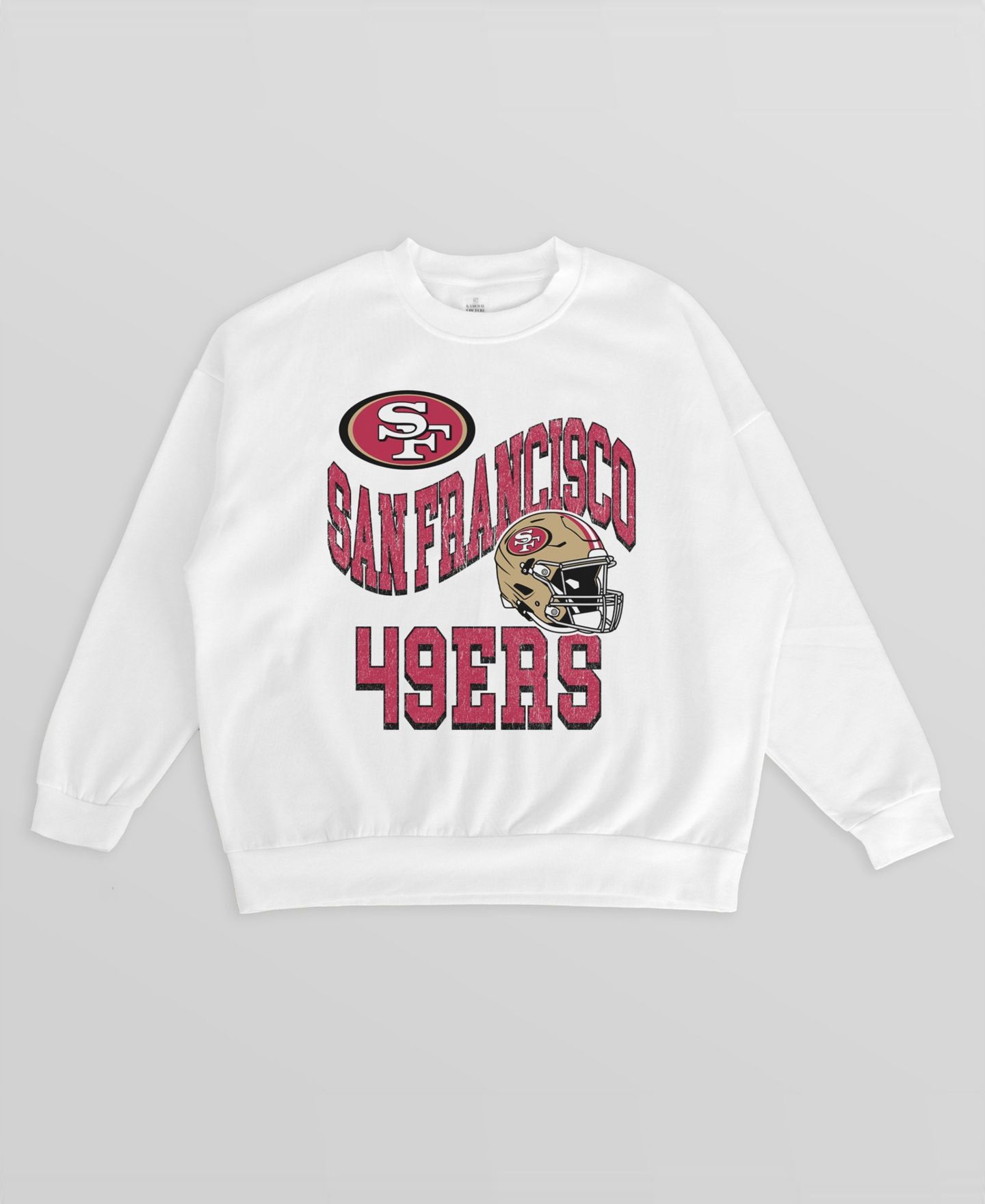 Женская толстовка Gameday Couture White San Francisco 49ers Oversized Hard Earned Premium Fleece Pullover — фото 2