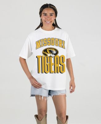 Women's Cream Missouri Tigers Oversized Fierce Focus T-Shirt