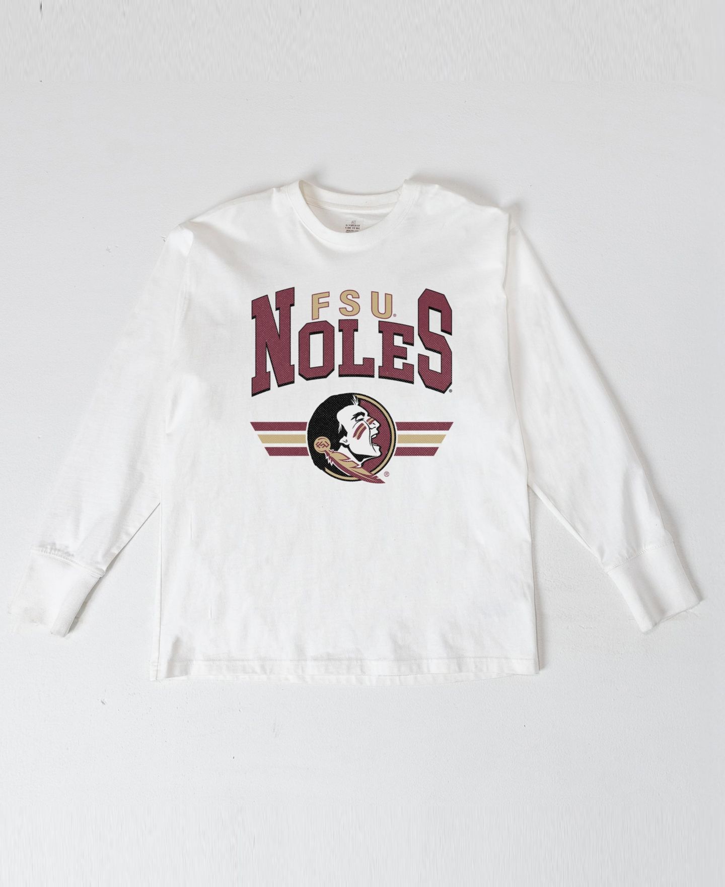 Женская футболка Gameday Couture White Florida State Seminoles Oversized Swift Strike Long-Sleeve — фото 2