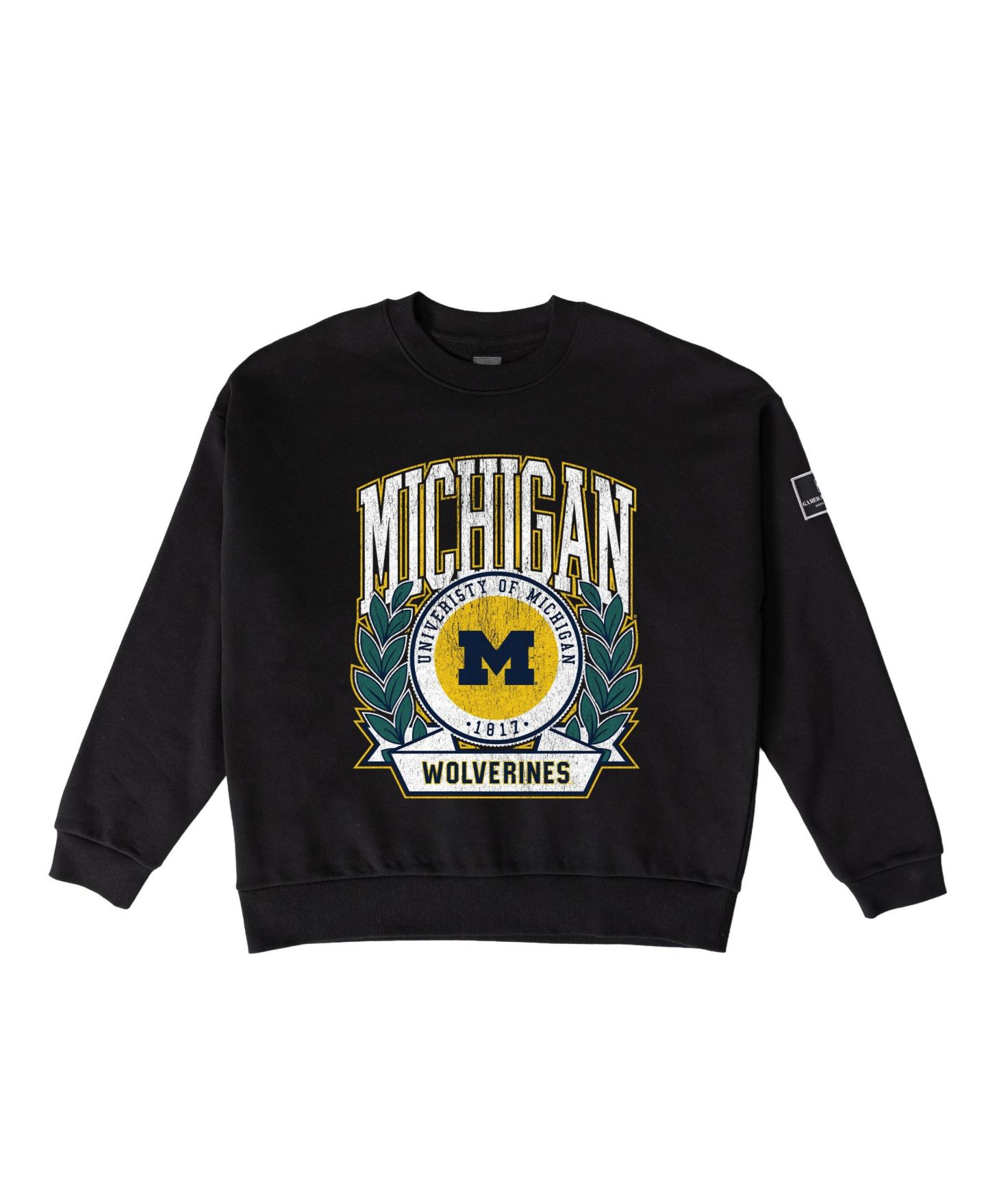 Женская толстовка Gameday Couture Black Michigan Wolverines Oversized Victory Lane Black Label Premium — фото 5