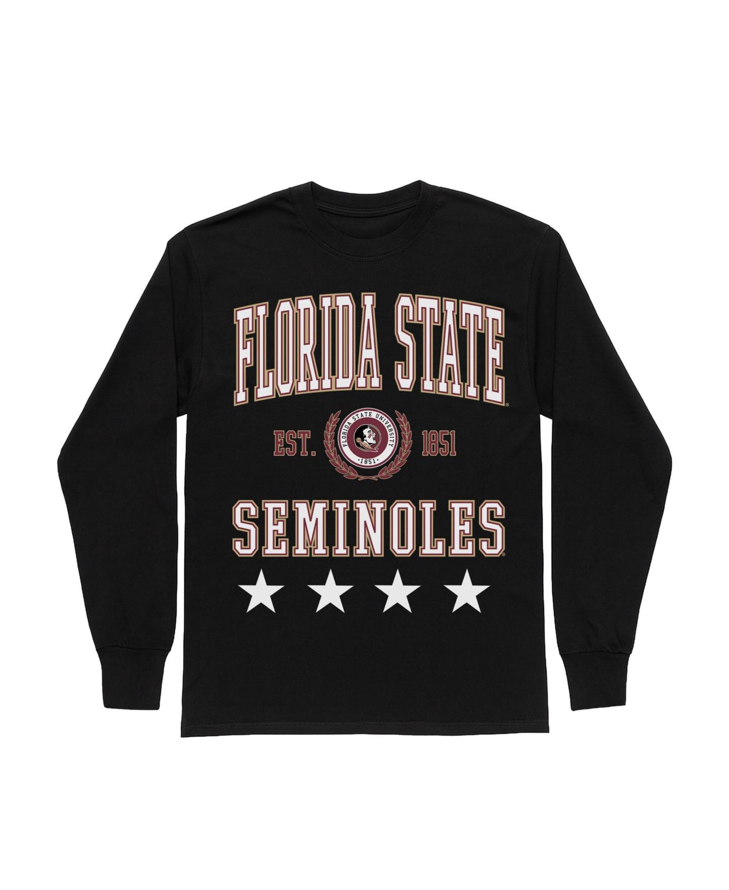 Женская футболка Gameday Couture Black Florida State Seminoles Oversized Everyday Star Long-Sleeve — фото 5