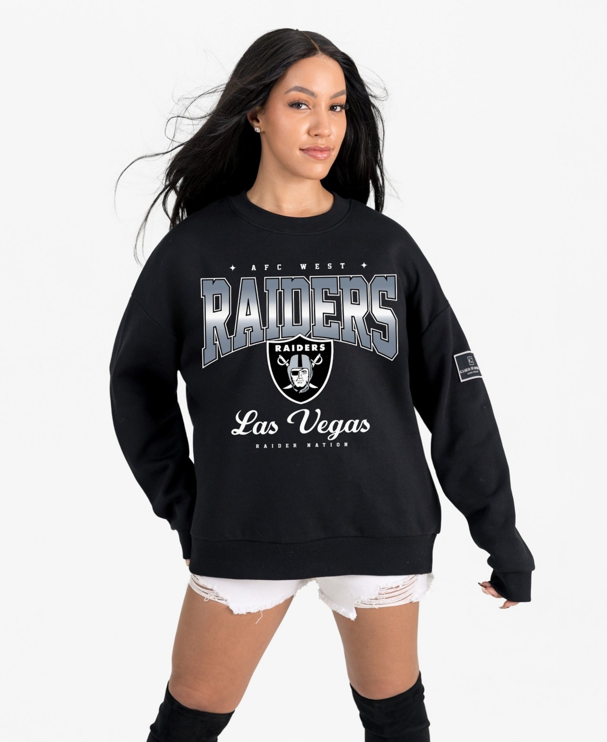 Gameday Couture Women's Black Las Vegas Raiders Powerhouse Play Premium Fleece Sweatshirt - Black