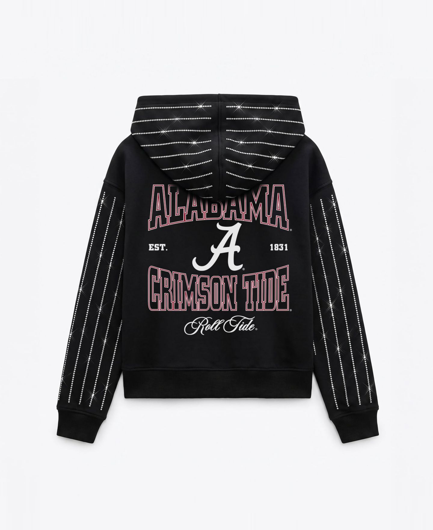 Женское худи Gameday Couture Black Alabama Crimson Tide Eyes on the Prize Mid-Crop Full-Zip — фото 3