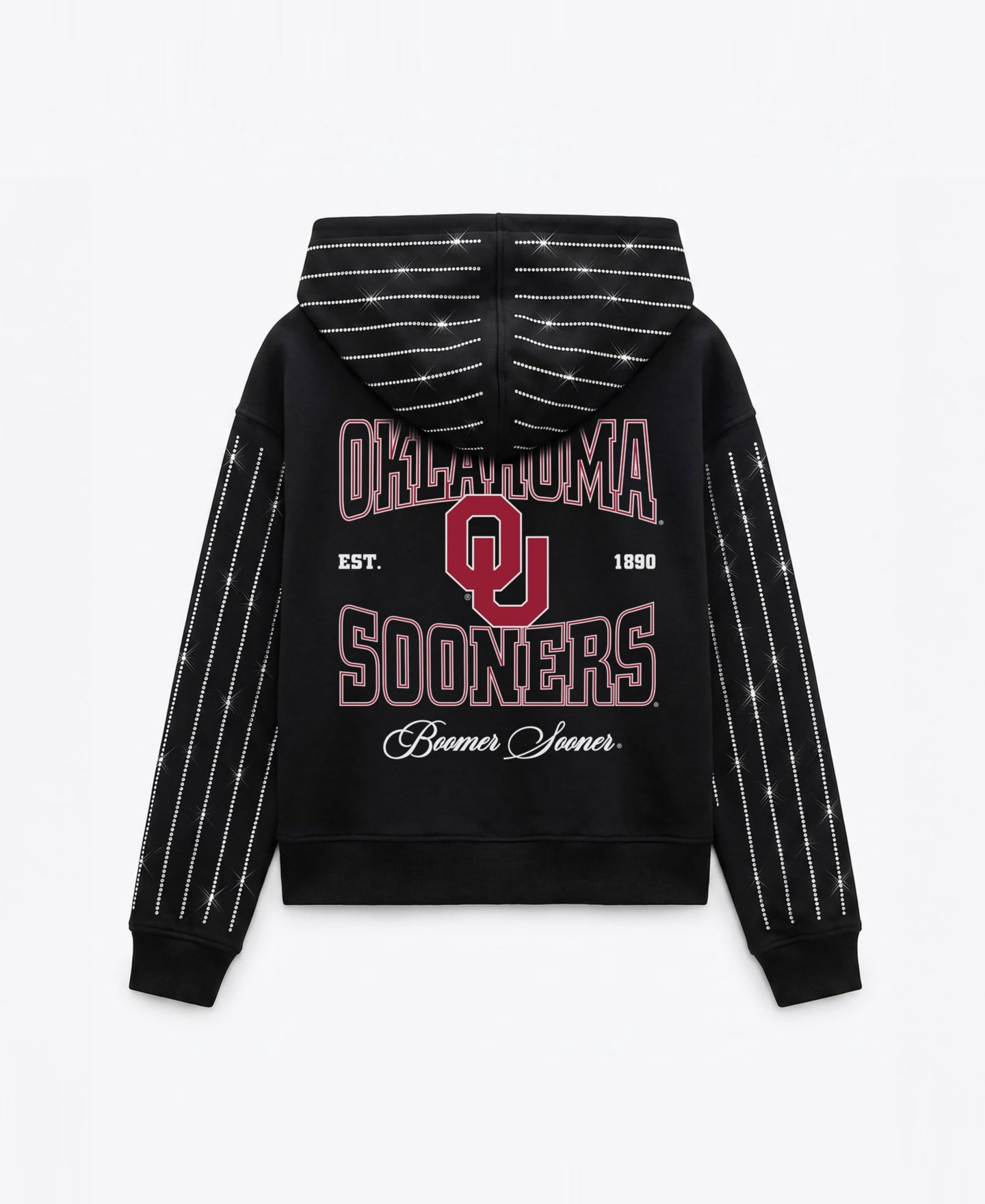 Женское худи Gameday Couture Black Oklahoma Sooners Eyes on the Prize Mid-Crop Full-Zip — фото 4
