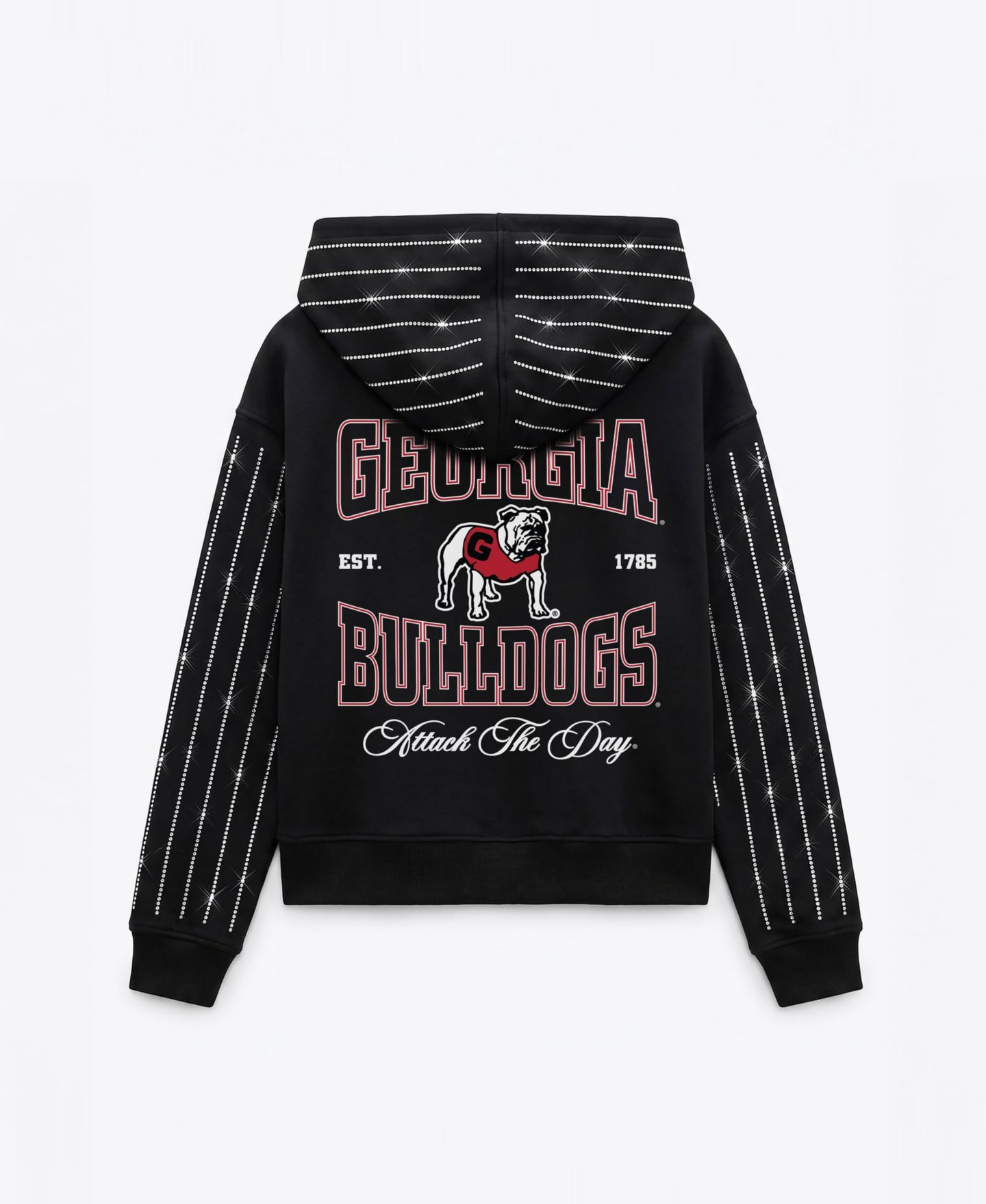 Женское худи Gameday Couture Black Georgia Bulldogs Eyes on the Prize Mid-Crop Full-Zip — фото 2
