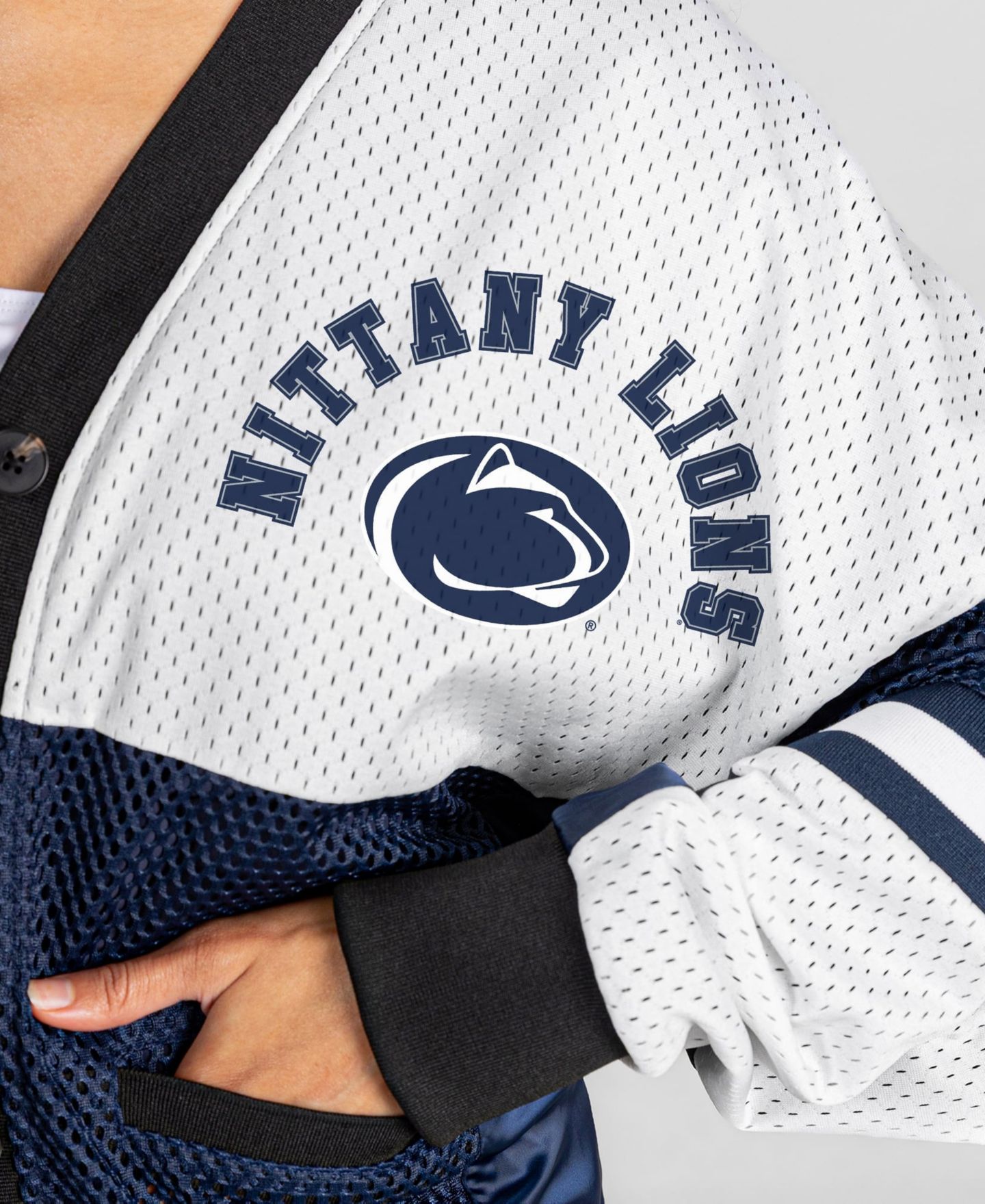 Женский кардиган Gameday Couture Navy/White Penn State Nittany Lions MVP Era Satin Button-Down — фото 4