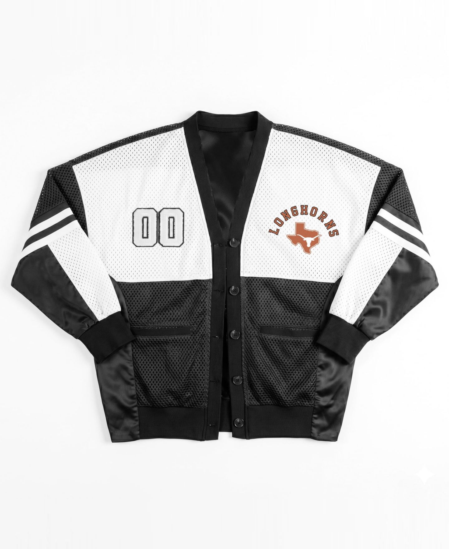 Женский кардиган Gameday Couture Black/White Texas Longhorns MVP Era Satin Button-Down — фото 6