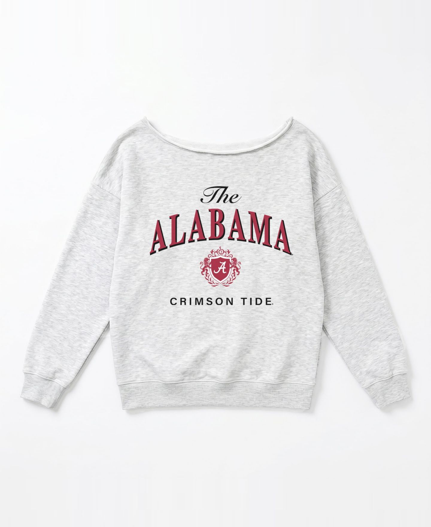 Женская толстовка Gameday Couture Ash Alabama Crimson Tide Offsides Energy Off-Shoulder — фото 3