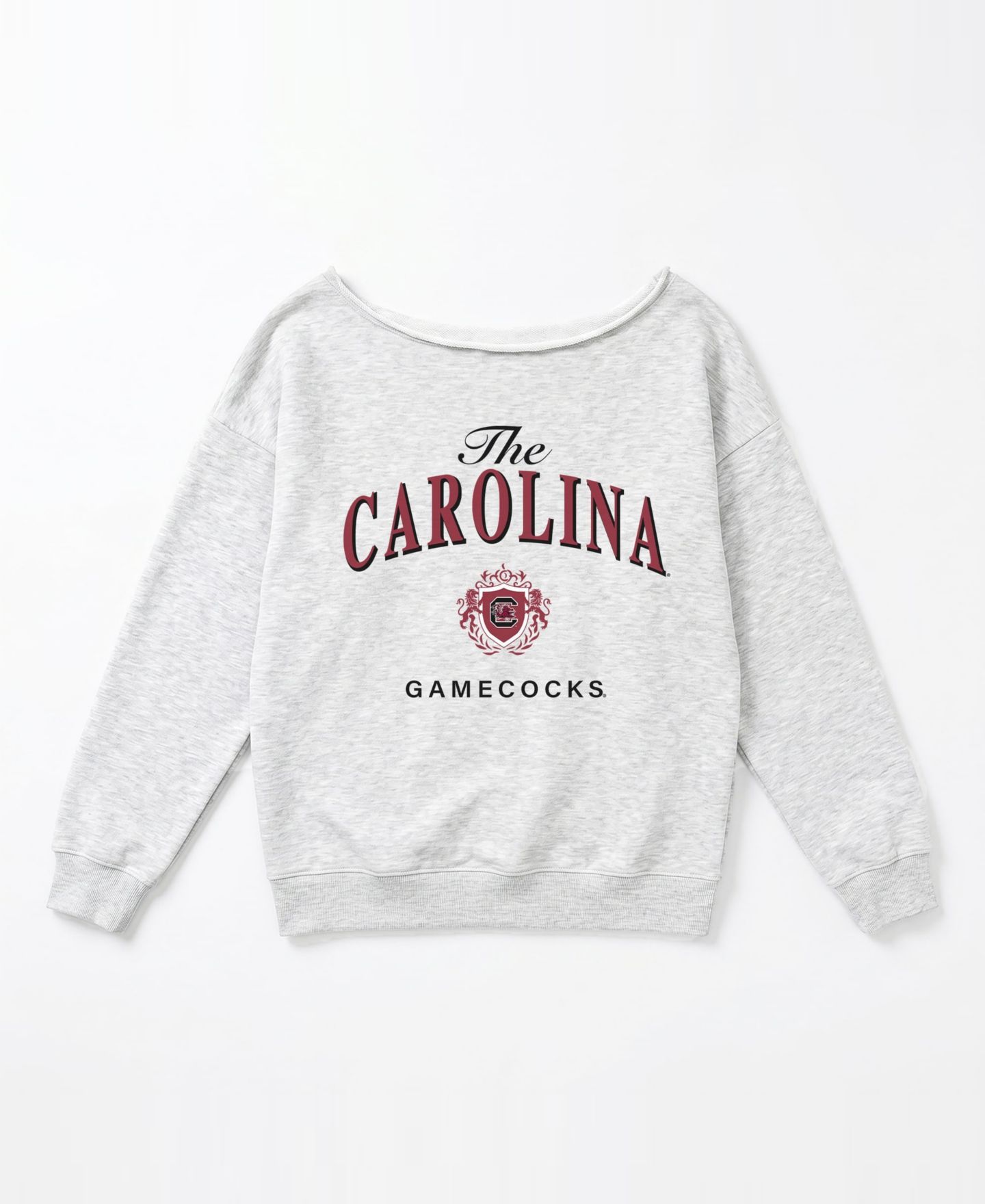 Женская толстовка Gameday Couture Ash South Carolina Gamecocks Offsides Energy Off-Shoulder — фото 4