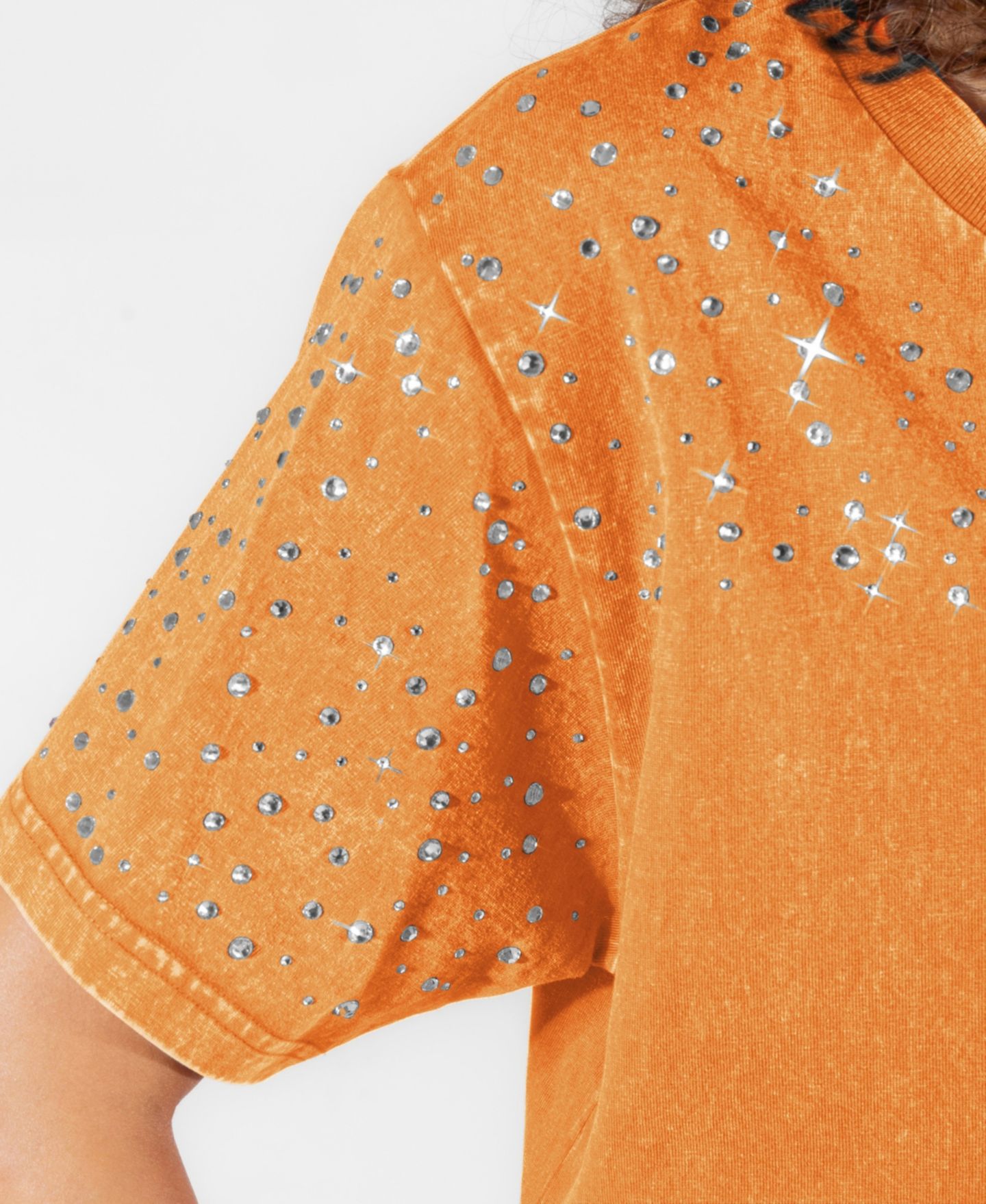 Женская футболка Gameday Couture Tennessee Orange Tennessee Volunteers Sky's the Limit Washed Micro Rhinestone — фото 6