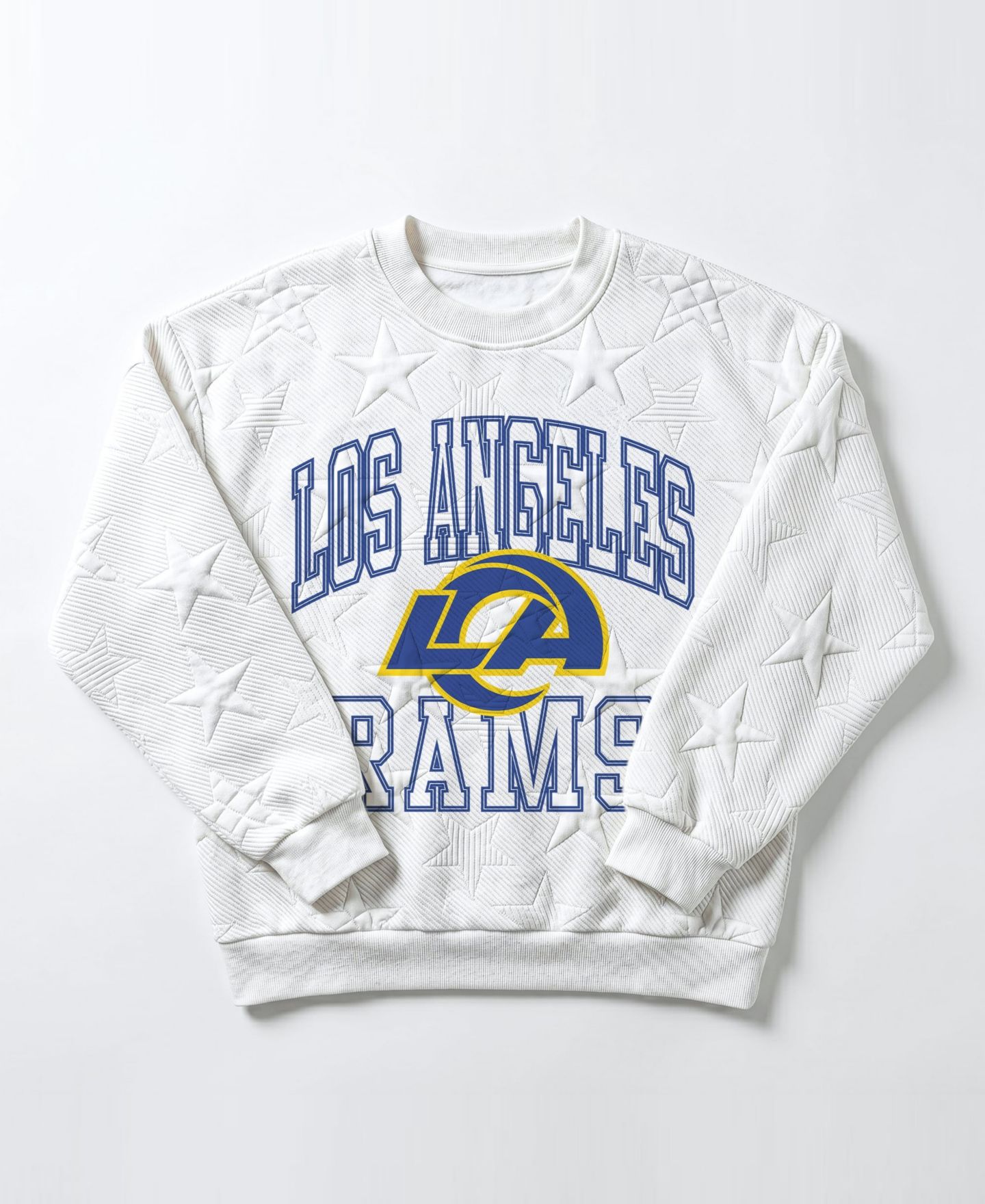 Женская толстовка Gameday Couture White Los Angeles Rams Big Play Energy Tonal Star Embossed — фото 2