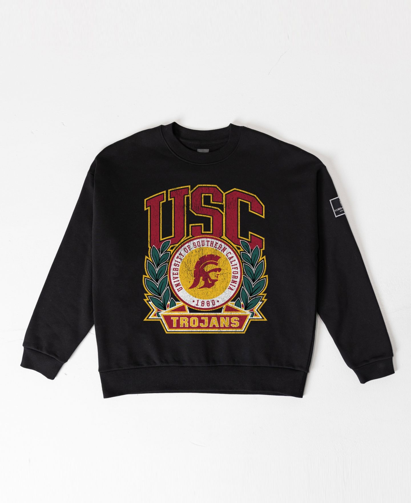 Женская толстовка Gameday Couture Black USC Trojans Oversized Victory Lane Black Label Premium Fleece — фото 5
