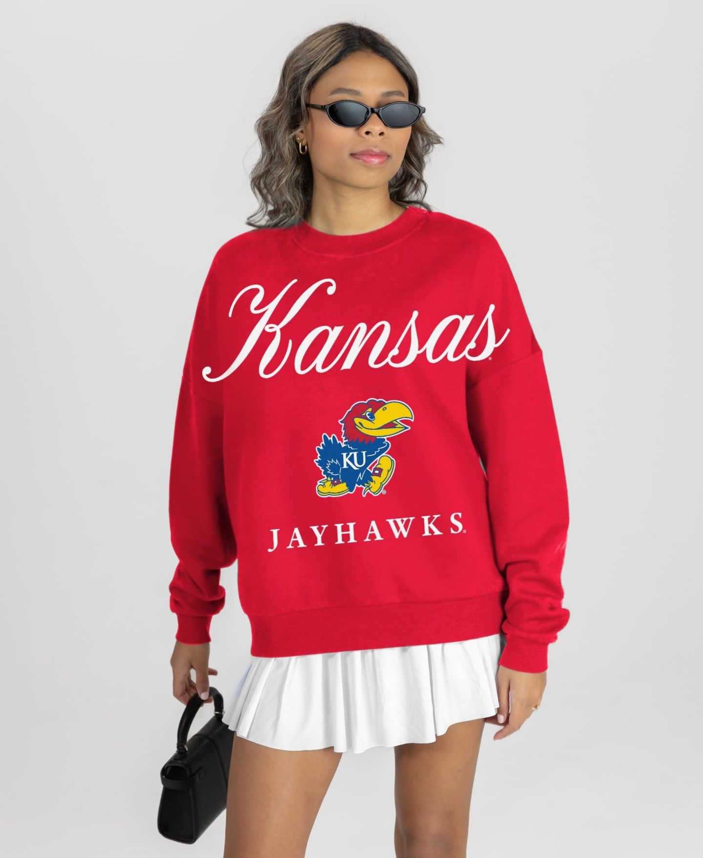 Женская толстовка Gameday Couture Red Kansas Jayhawks Legacy Club Oversized Premium Fleece — фото 1