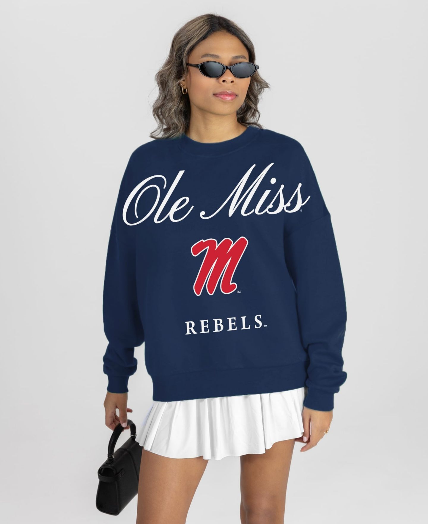 Женская толстовка Gameday Couture Navy Ole Miss Rebels Legacy Club Oversized Premium Fleece — фото 1