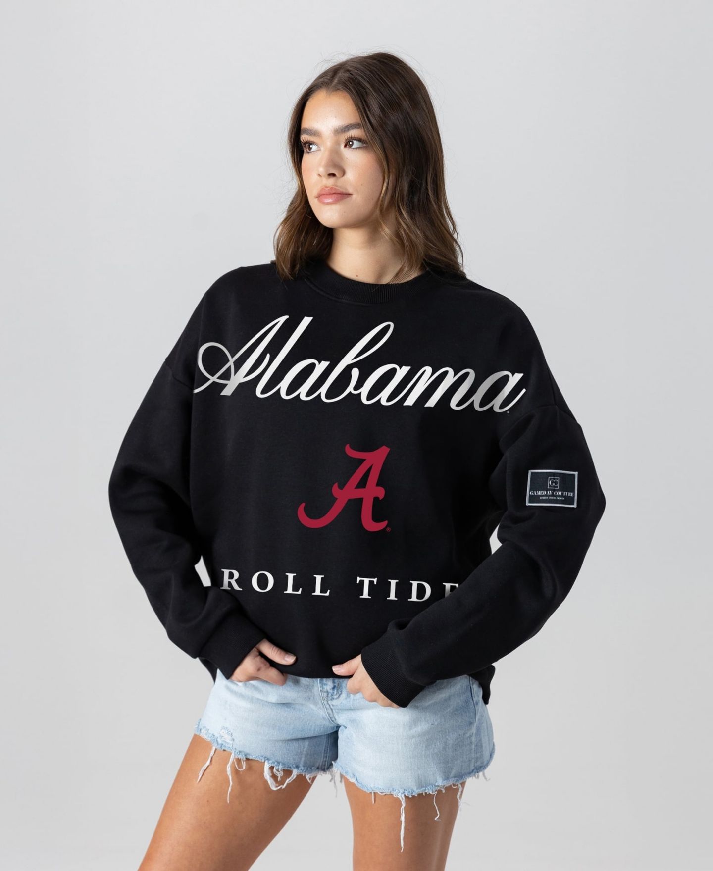 Женская толстовка Gameday Couture Black Alabama Crimson Tide Oversized Legacy Club Black Label Premium Fleece — фото 1