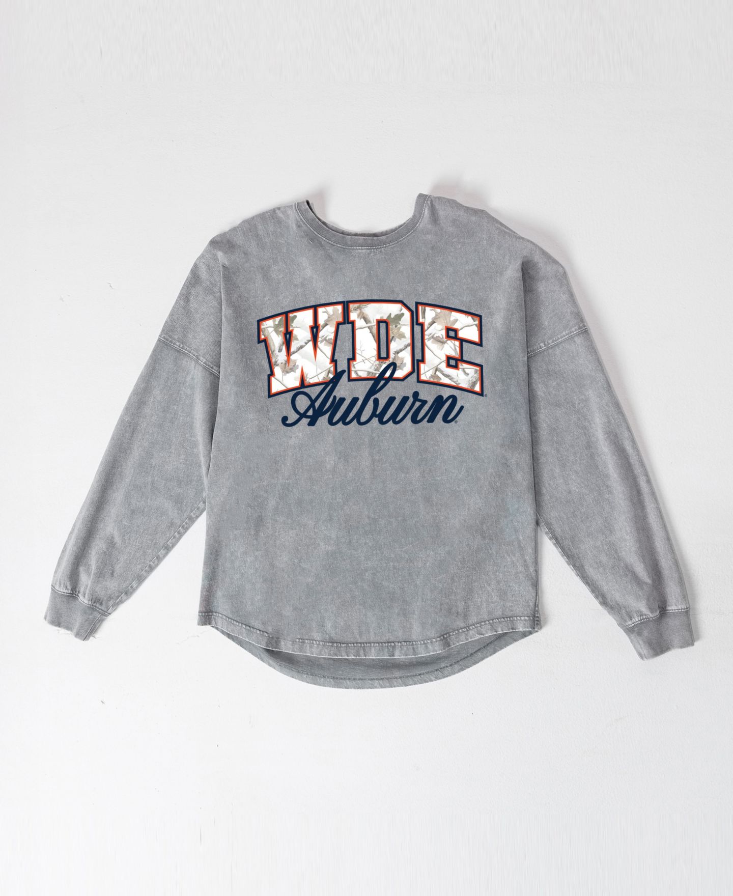 Женская футболка Gameday Couture Gray Auburn Tigers Snow Wash Oversized Long-Sleeve — фото 5