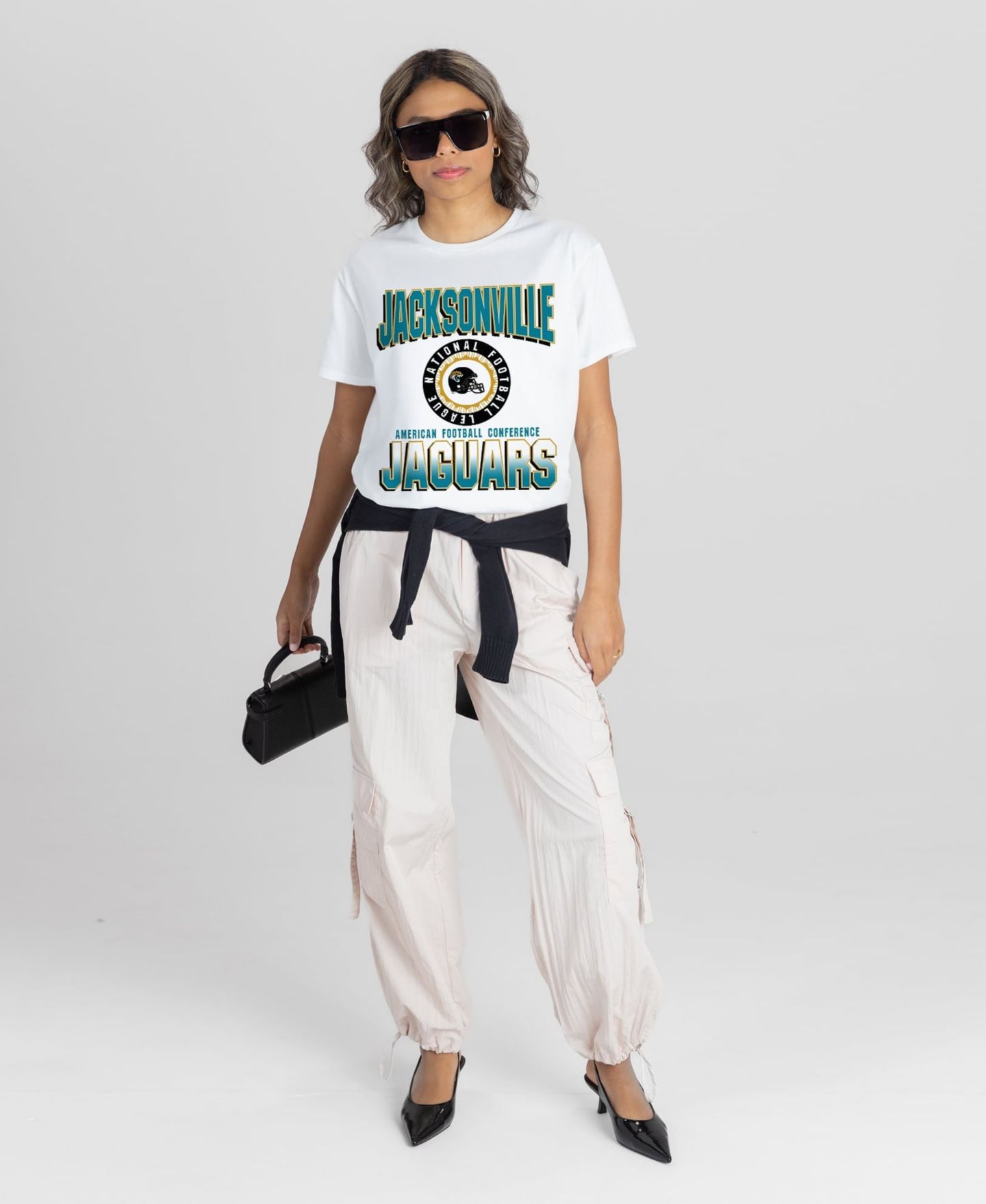 Женская футболка Gameday Couture White Jacksonville Jaguars Oversized All-Time Classic Flowy — фото 3