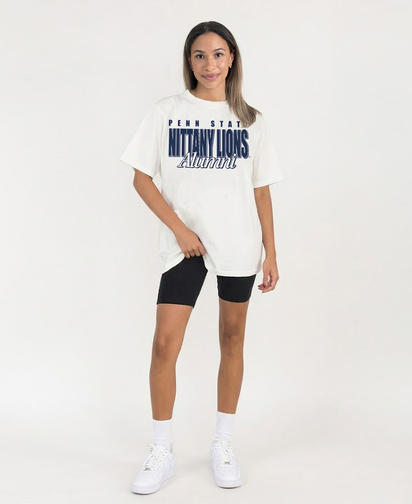 Женская футболка Gameday Couture Cream Penn State Nittany Lions Alumni Era Oversized — фото 3