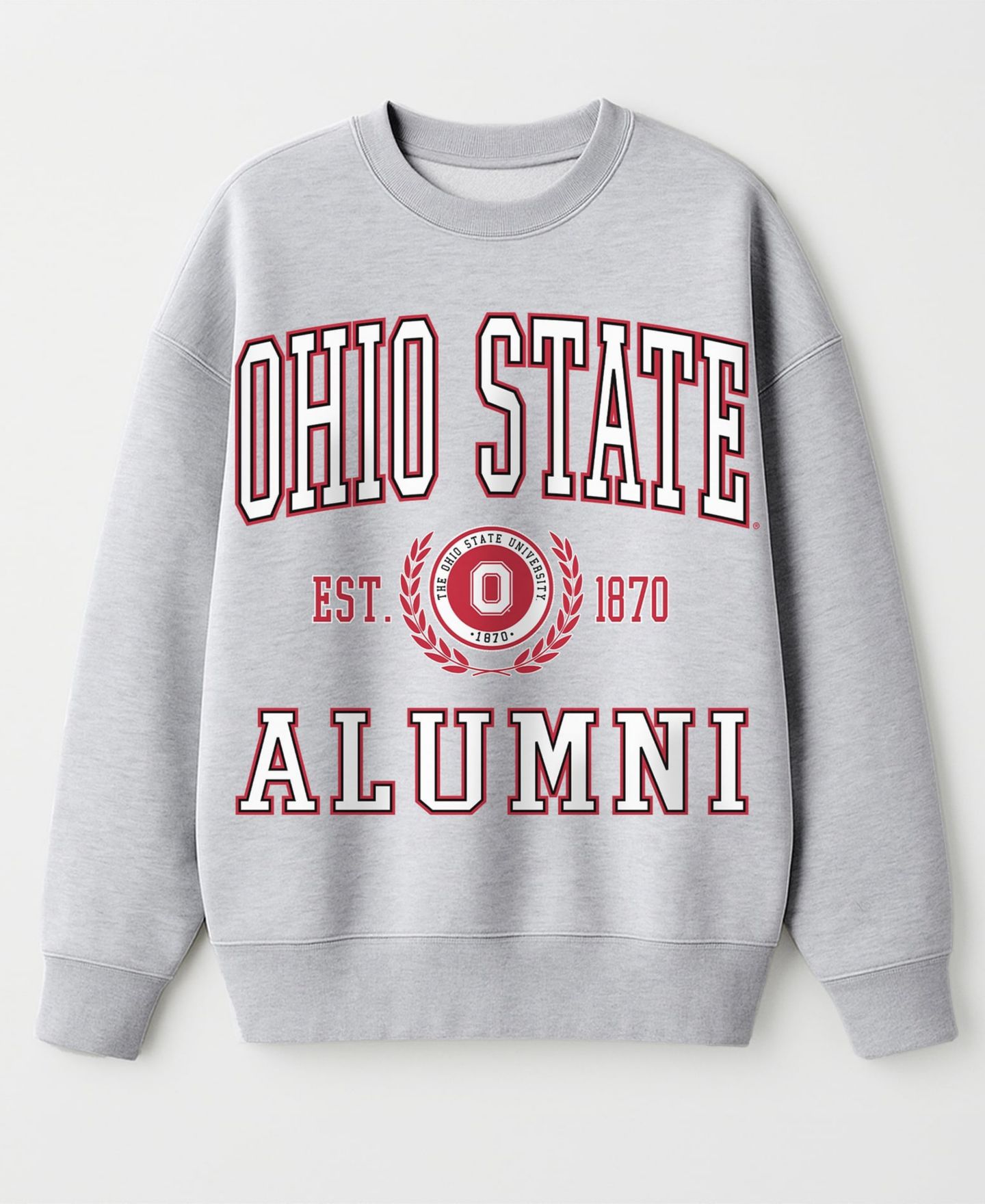 Женская толстовка Gameday Couture Ash Ohio State Buckeyes Degree Unlocked Oversized Premium Fleece — фото 2