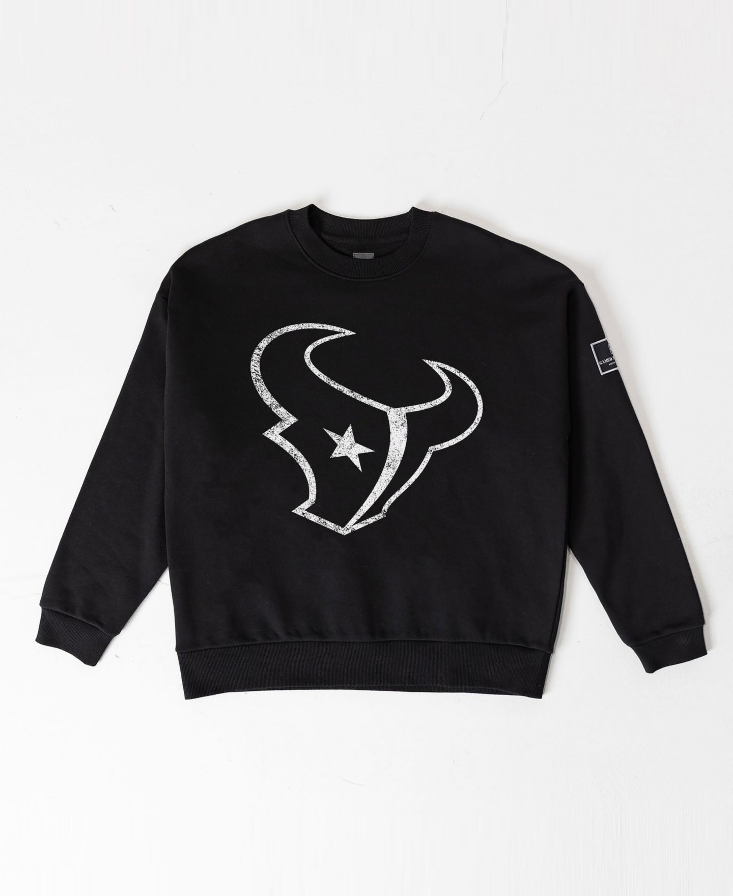 Женская толстовка Gameday Couture Black Houston Texans Bold Move Black Label Premium Drop Shoulder — фото 5