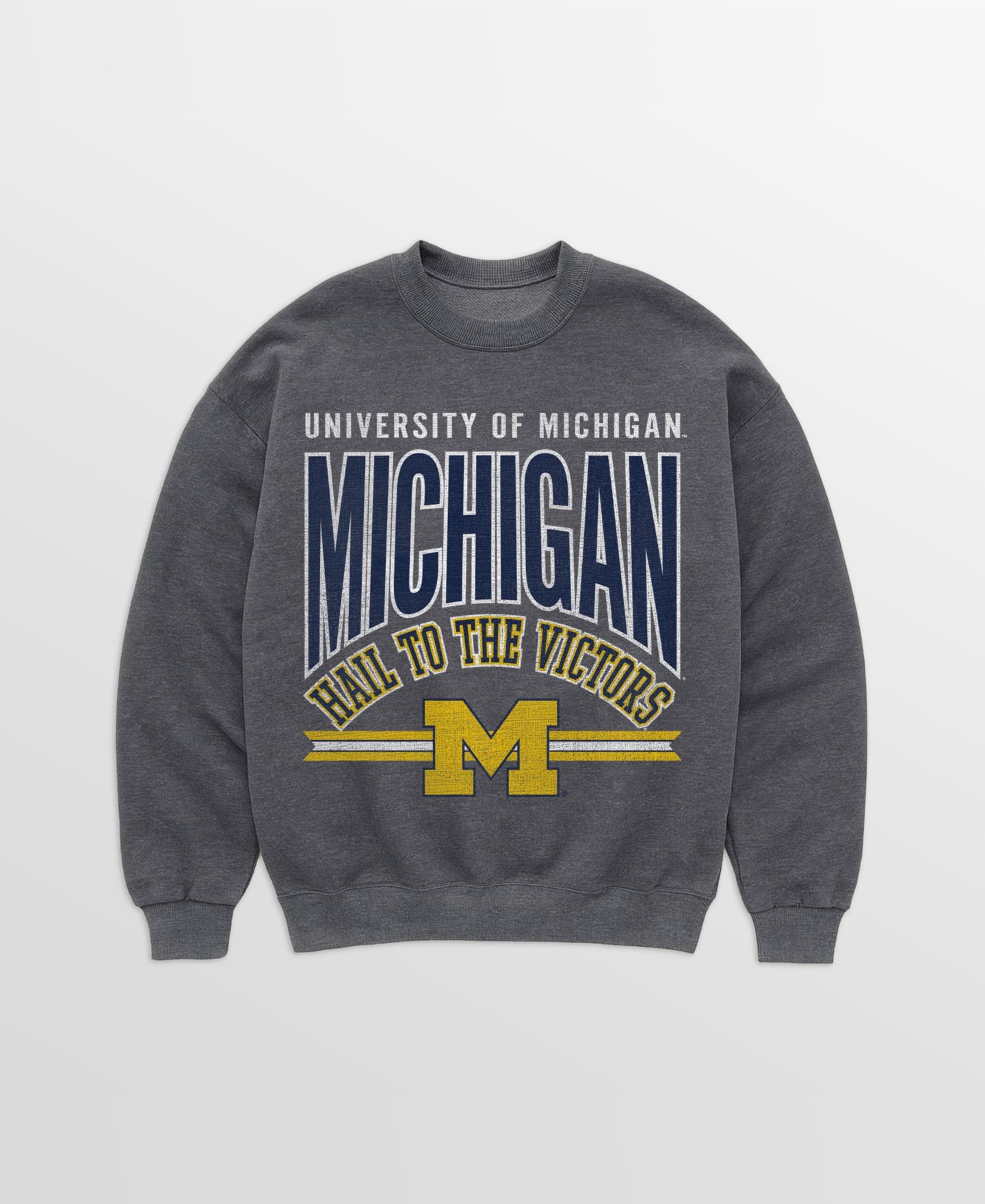 Женская толстовка Gameday Couture Charcoal Michigan Wolverines Kickoff Classic Oversized Premium Drop Shoulder — фото 5