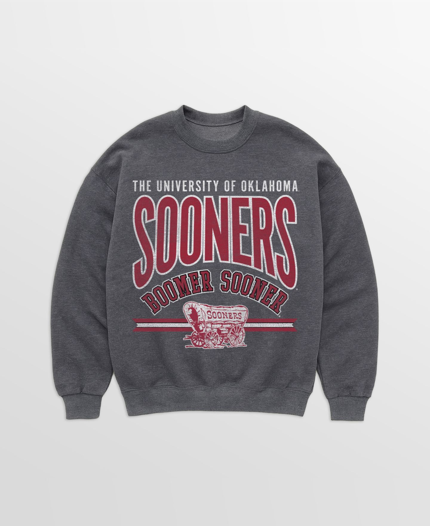 Женская толстовка Gameday Couture Charcoal Oklahoma Sooners Kickoff Classic Oversized Premium Drop Shoulder — фото 5