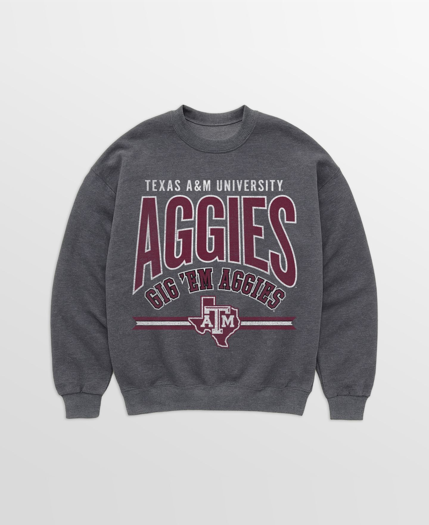Женская толстовка Gameday Couture Charcoal Texas A&M Aggies Kickoff Classic Oversized Premium Drop Shoulder — фото 5