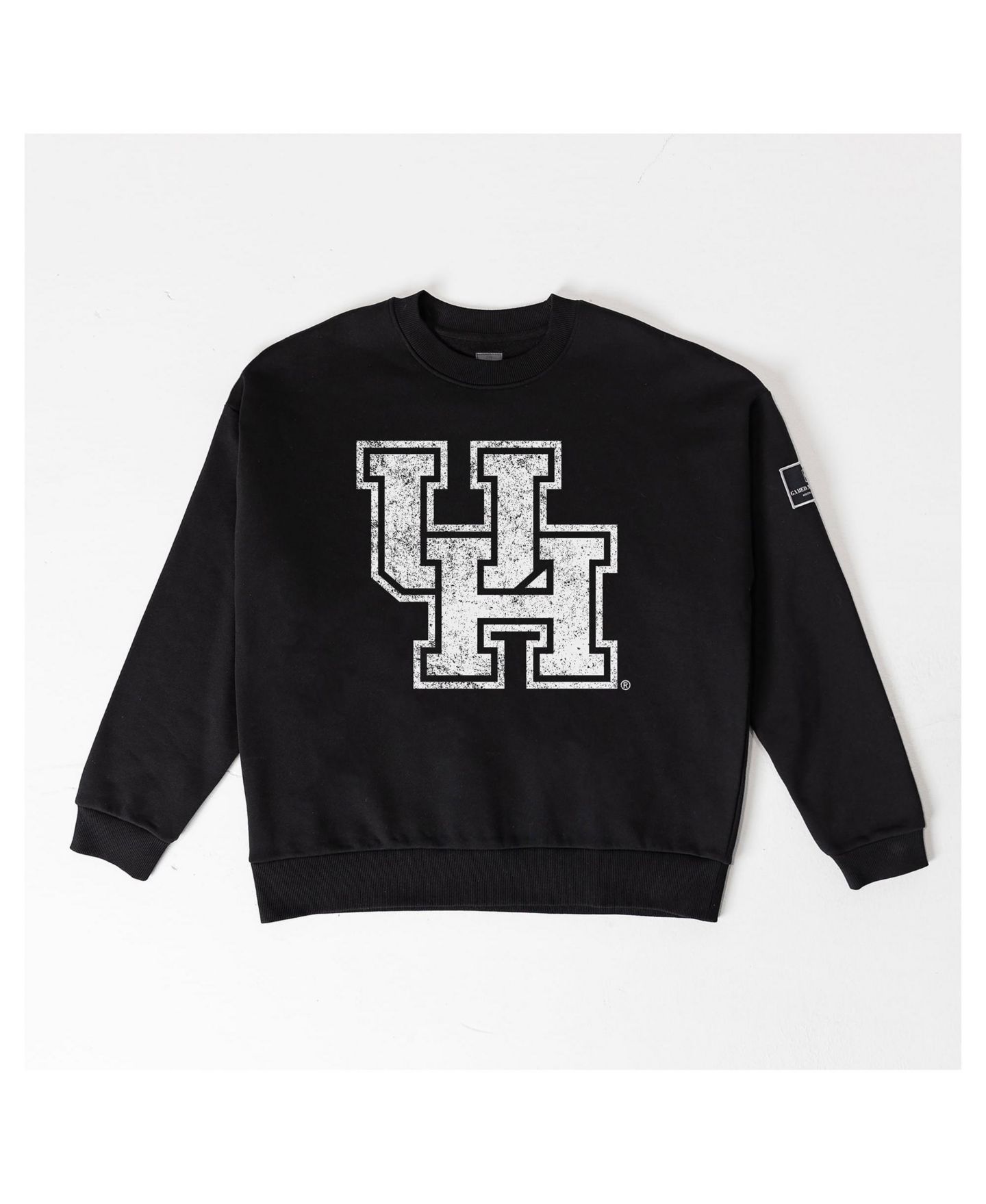 Женская толстовка Gameday Couture Black Houston Cougars Bold Move Black Label Premium Drop Shoulder — фото 6