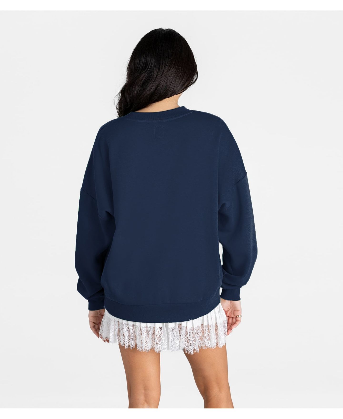 Женская толстовка Gameday Couture Navy Auburn Tigers Main Character Oversized Premium Drop Shoulder — фото 2