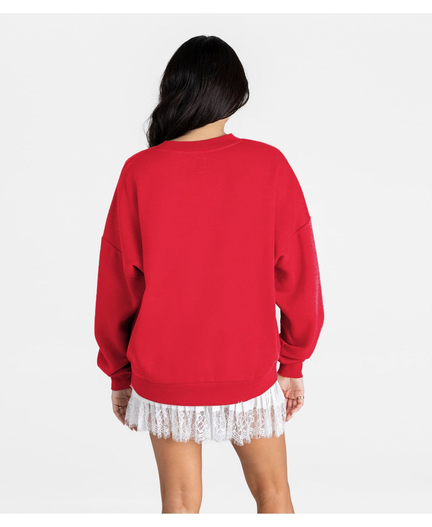 Женская толстовка Gameday Couture Red Kansas Jayhawks Main Character Oversized Premium Drop Shoulder — фото 2