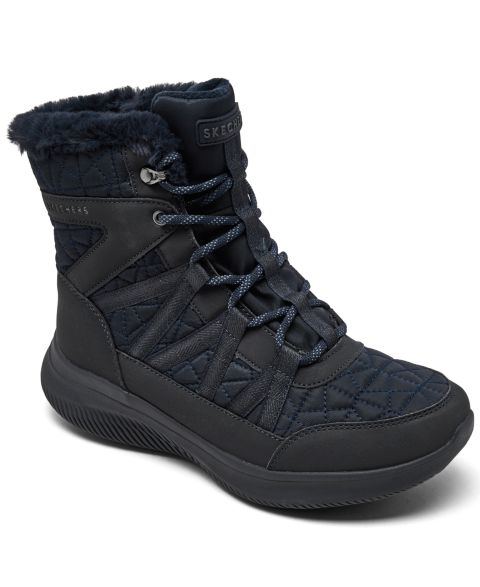 Женские кроссовки Skechers Slip-Ins: Ultra Flex 4.0 - Winter Rush Sneaker, цвет: Чёрный