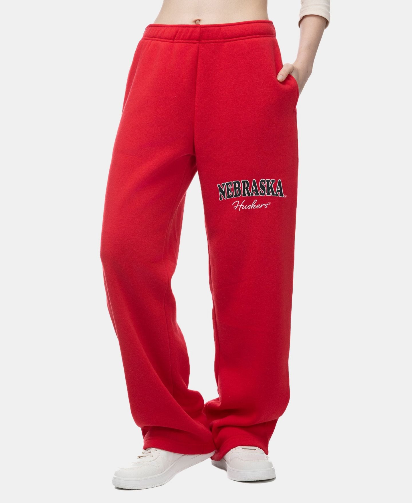 Женские брюки ZooZatz Scarlet Nebraska Huskers Wordmark Fleece Sweatpants — фото 1