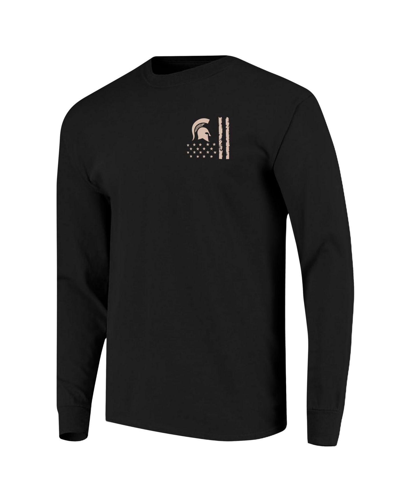 Мужская футболка Image One Black Michigan State Spartans OHT Camo Overlay Comfort Colors Long-Sleeve — фото 2