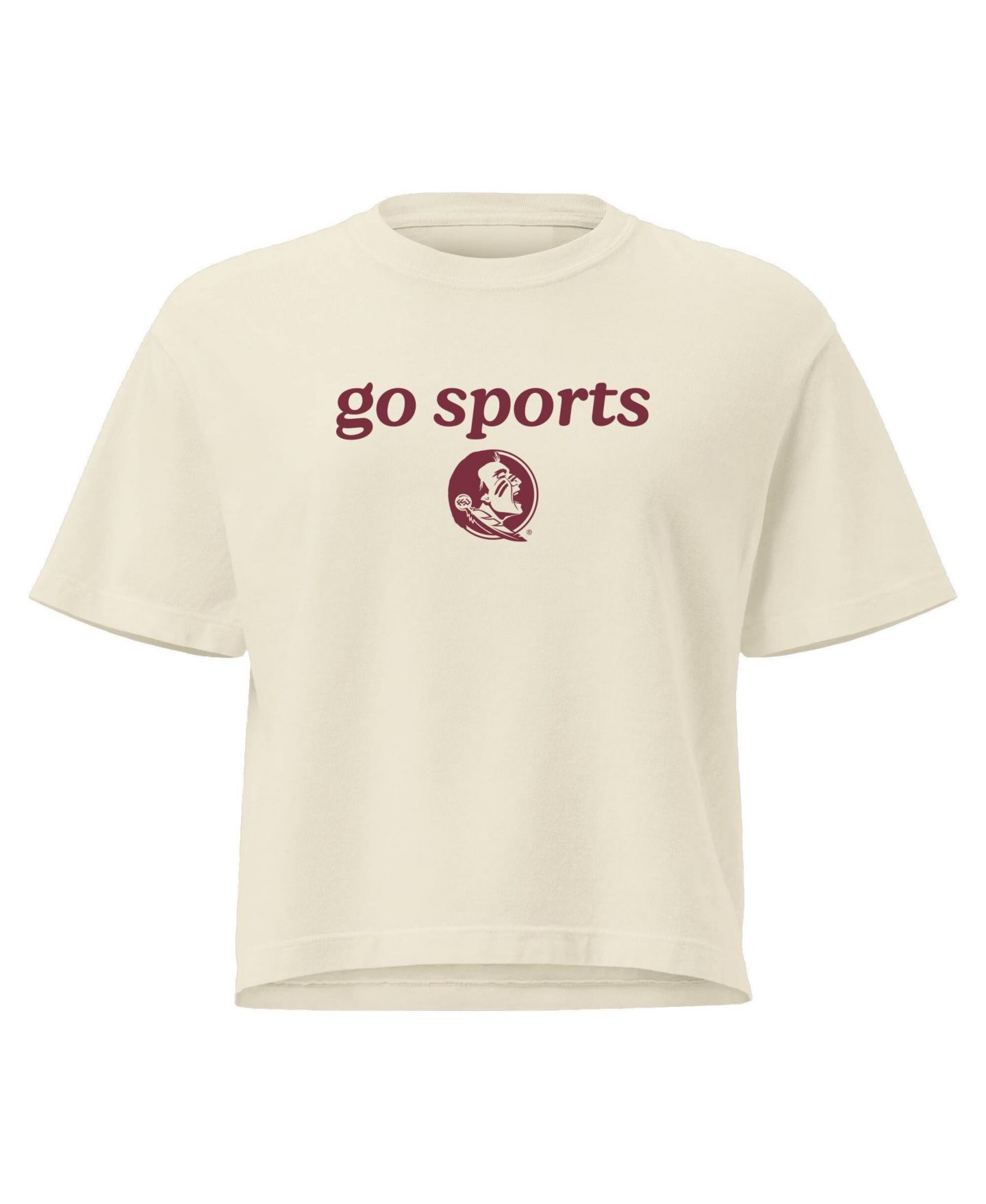 Женская футболка Image One Comfort Colors Cream Florida State Seminoles Go Sports Cropped — фото 1