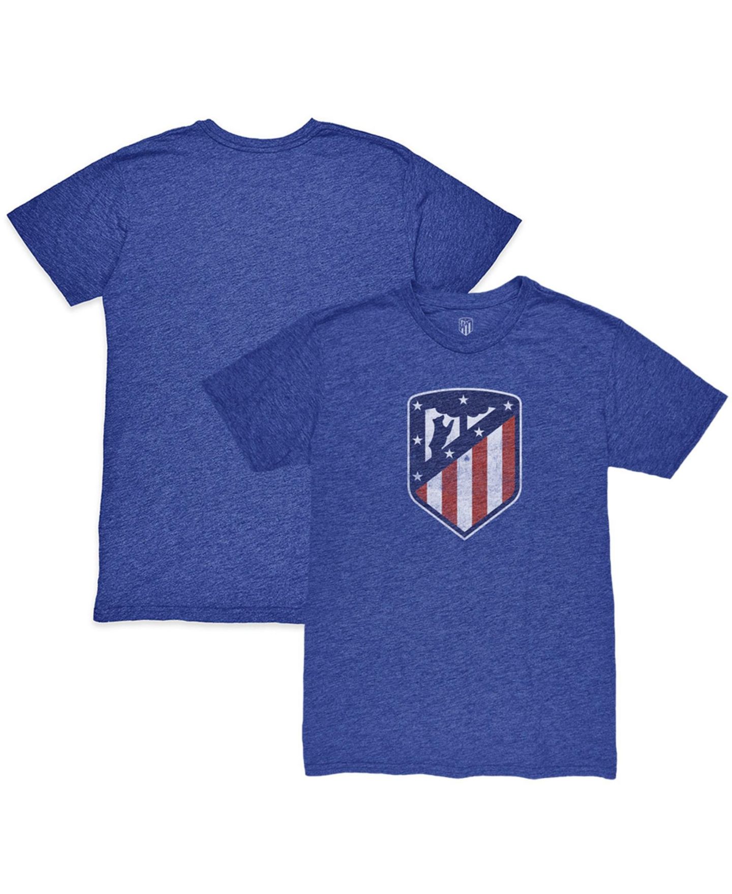 Мужская футболка 1863FC Heather Blue Atletico de Madrid Color Crest Twisted Tri-Blend Slub — фото 1