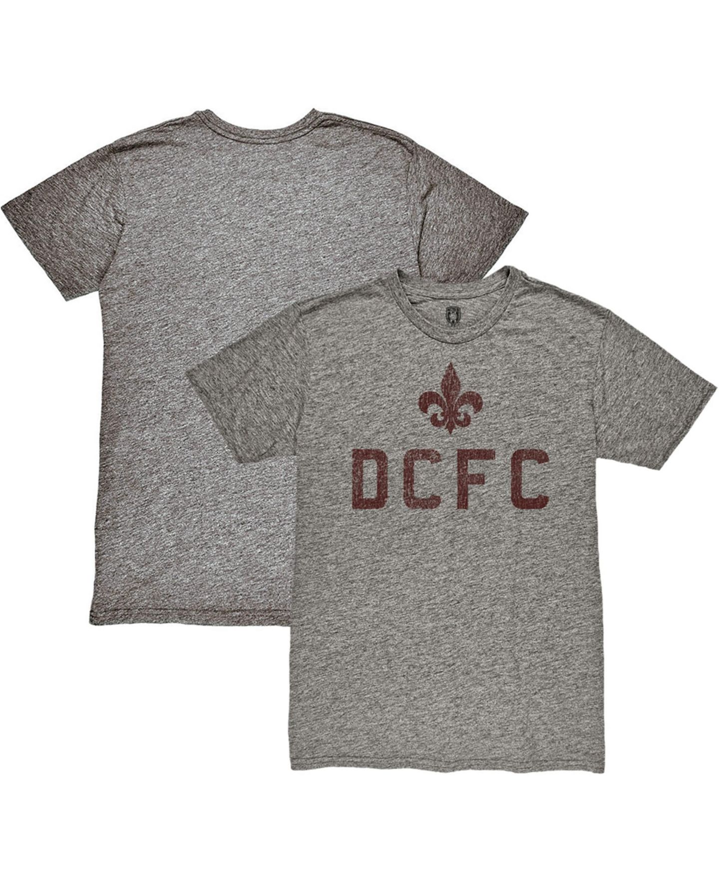 Мужская футболка 1863FC Heather Gray Detroit City FC Initials Twisted Tri-Blend Slub — фото 1