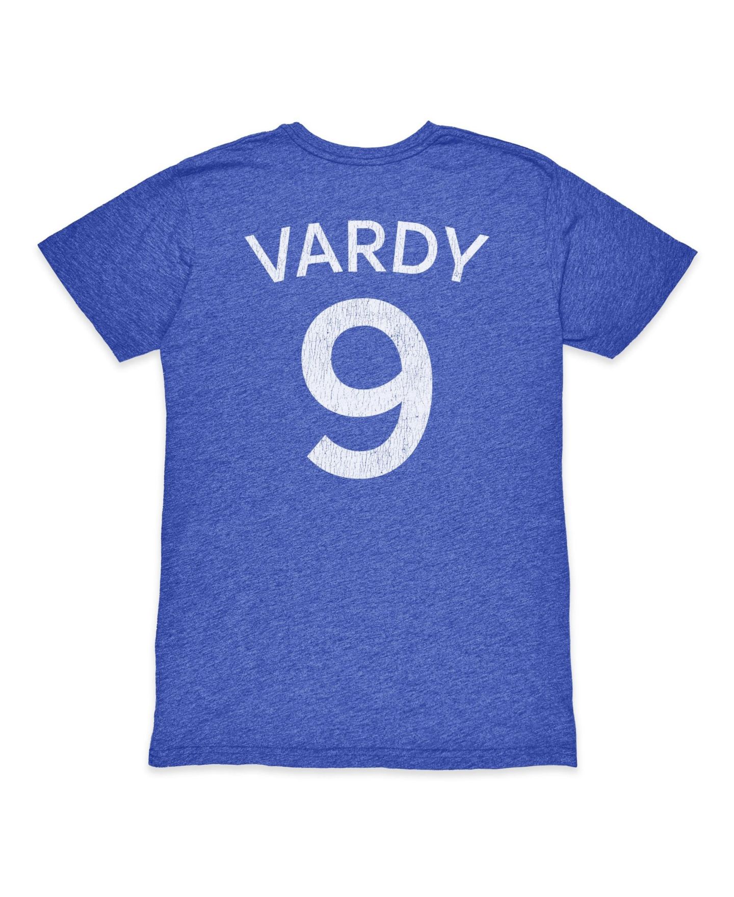 Мужская футболка 1863FC Jamie Vardy Blue Leicester City Player Vintage Twisted Slub Tri-Blend — фото 3