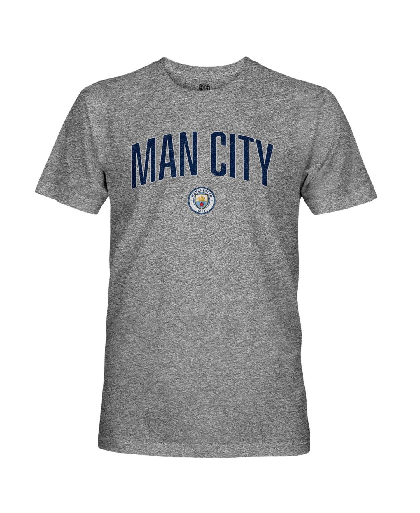 Мужская футболка 1863FC Heather Gray Manchester City Wordmark Retro Tri-Blend — фото 2