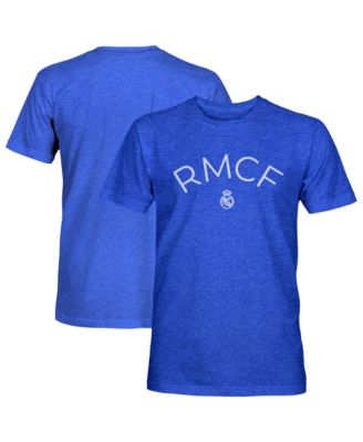 Men's Blue Real Madrid Team Arch Vintage Tri-Blend T-Shirt