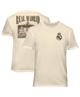 Men's Cream Real Madrid Vintage Soft Wash T-Shirt