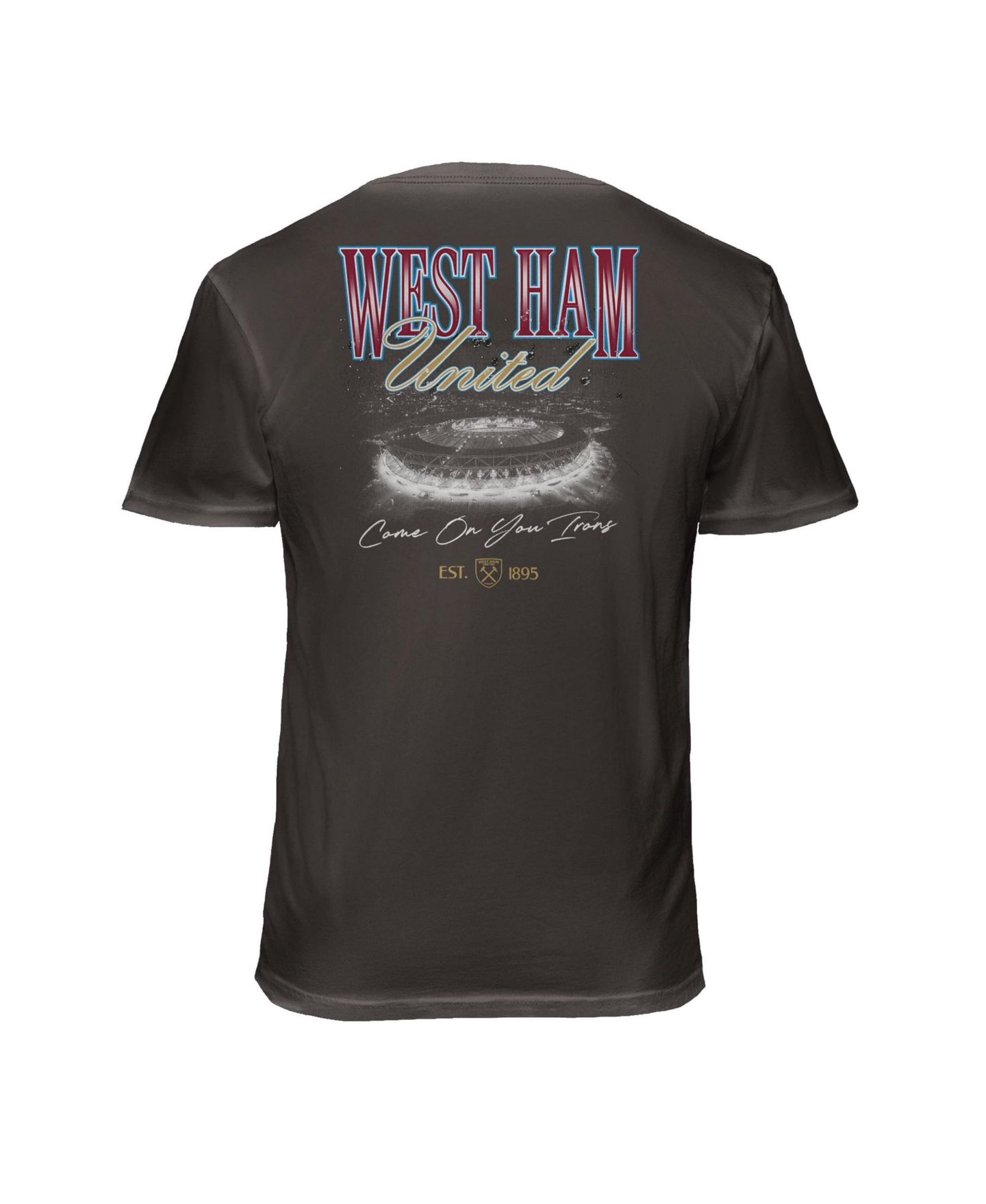 Мужская футболка 1863FC Gray West Ham United Wordmark Cotton — фото 3
