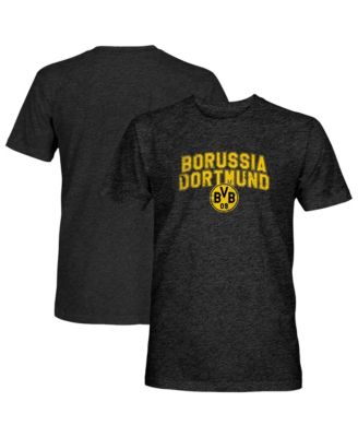 Men's Black Borussia Dortmund Athletic Wordmark Vintage Tri-Blend T-Shirt