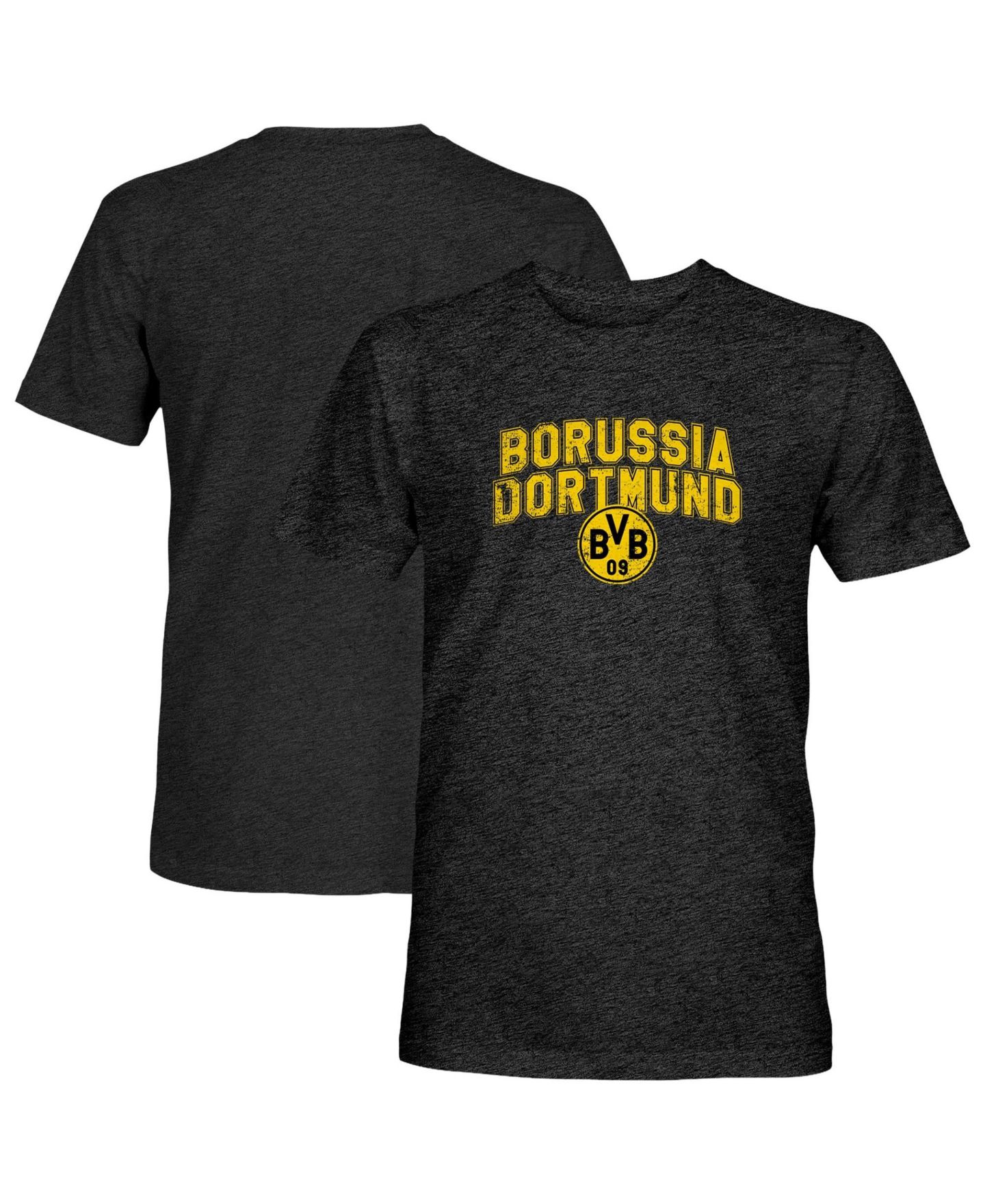 Мужская футболка 1863FC Black Borussia Dortmund Athletic Wordmark Vintage Tri-Blend — фото 1