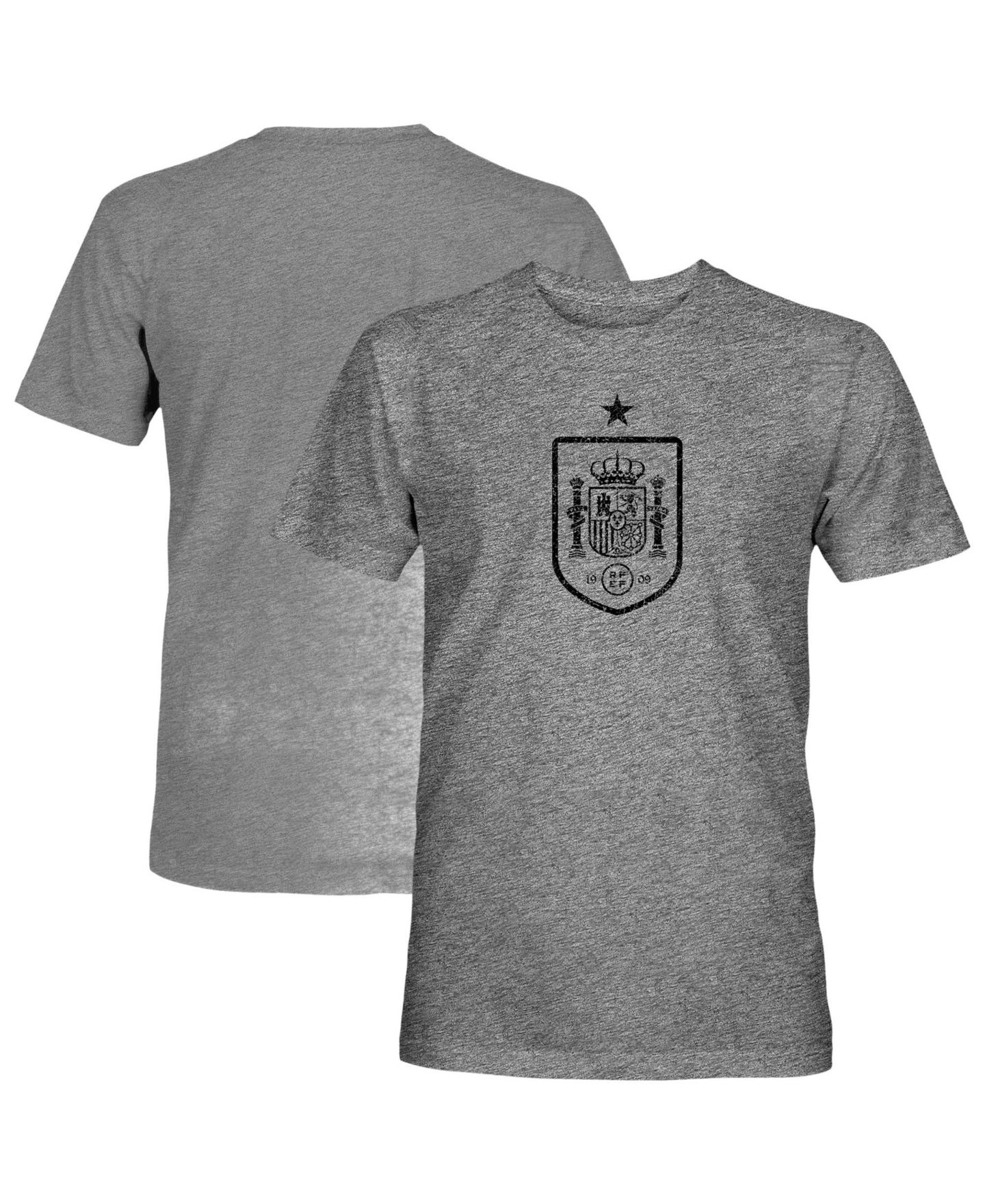 Мужская футболка 1863FC Gray Spain National Team Mono Badge Vintage Tri-Blend — фото 1