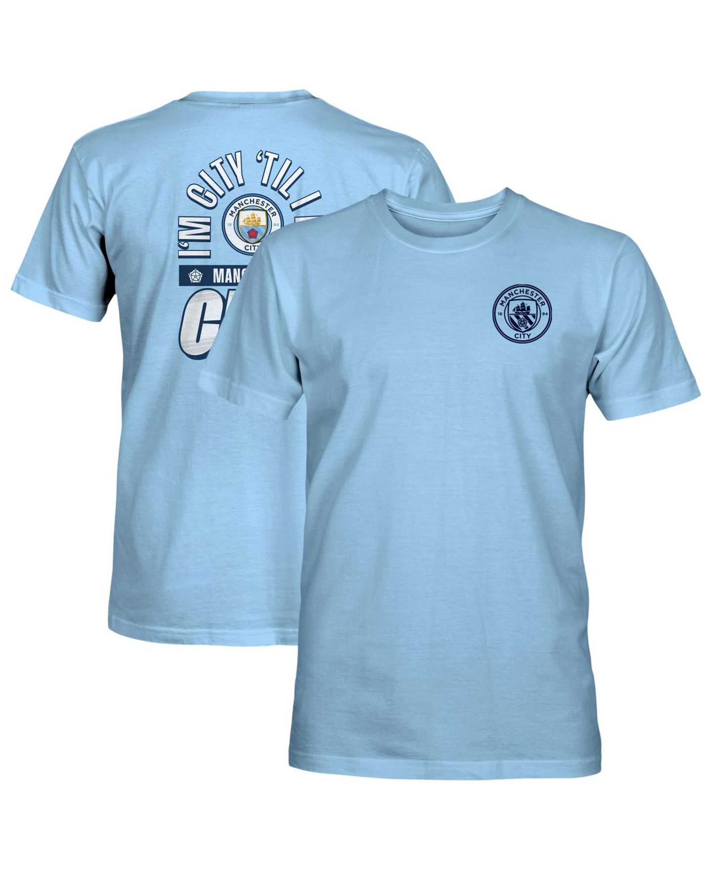 Мужская футболка 1863FC Light Blue Manchester City True To Glory Heavyweight — фото 1