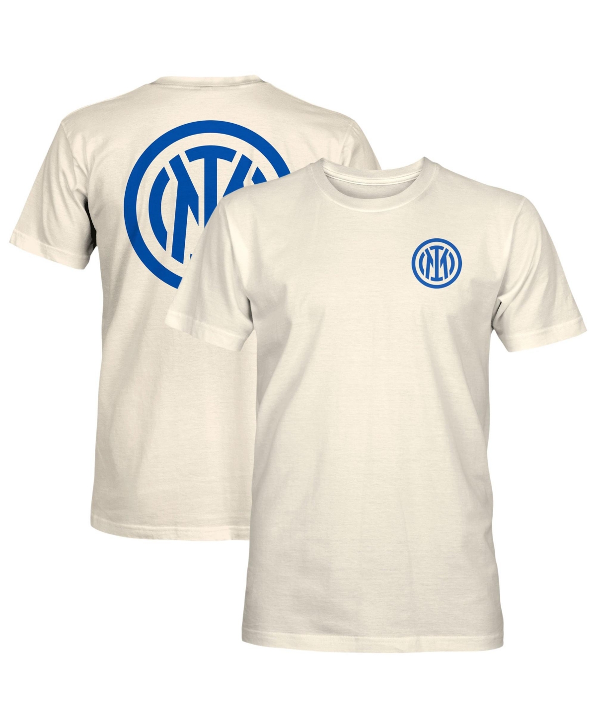 1863FC Men's Cream Inter Milan Big Logo Heavyweight T-Shirt - Cream