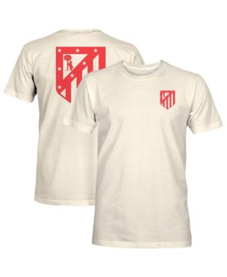 Men's Cream Atletico de Madrid Big Logo Heavyweight T-Shirt