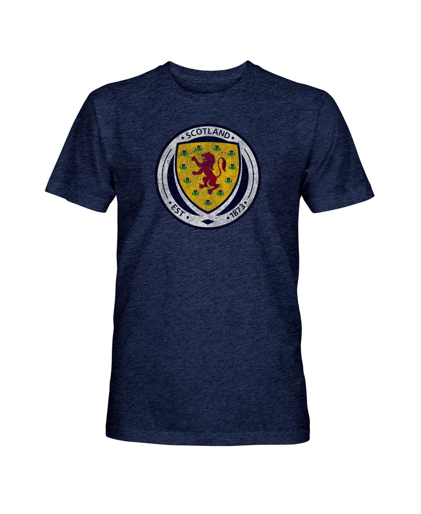 Мужская футболка 1863FC Navy Scotland National Team Left Chest Badge Vintage Tri-Blend — фото 2