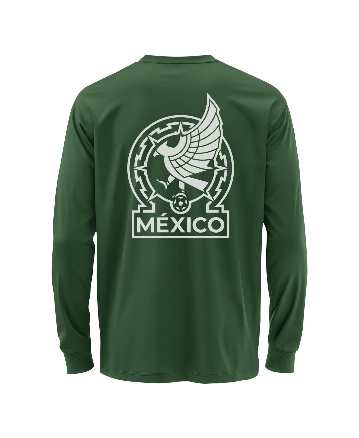 Мужская футболка 1863FC Green Mexico National Team Mono Badge Wordmark Long-Sleeve — фото 3