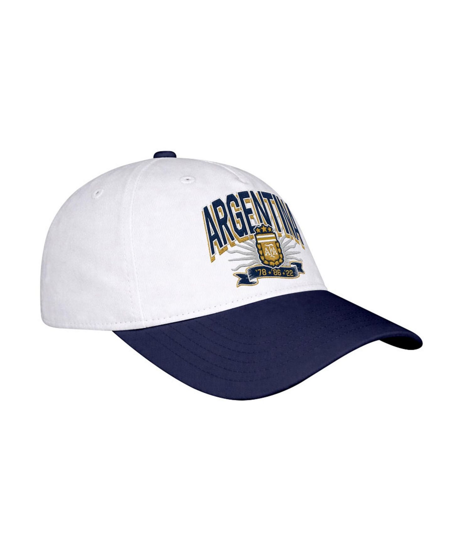 Мужская кепка 1863FC White Argentina National Team Drop Shadow Wordmark High Point Adjustable Hat — фото 3